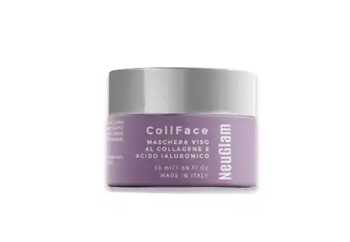 Maschera viso antietà CollFace Be Health 50 ml con collagene idrolizzato, acido ialuronico, vitamina E e oli di mandorle dolci, cocco e pesca