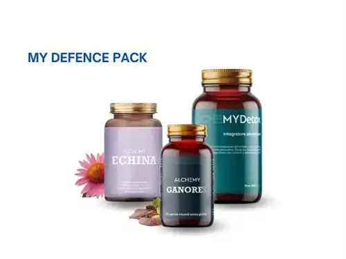 Pack di tre integratori naturali per difese immunitarie, energia e depurazione – Alchemy Echina, Ganorei e MyDetox